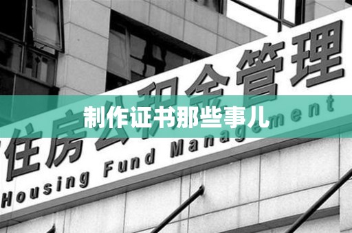 马尾制作证书那些事儿