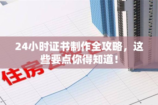 马尾24小时证书制作全攻略，这些要点你得知道！