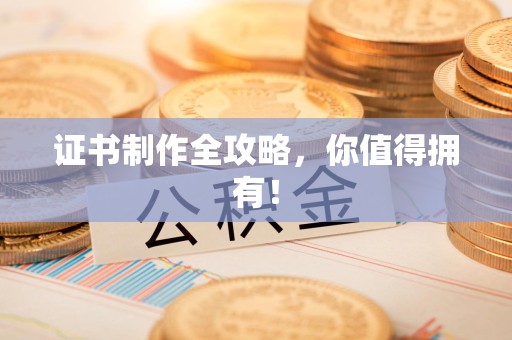 马尾证书制作全攻略，你值得拥有！